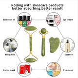 Pure Jade Roller & Gua Sha Ritual Set — Sculpt, Lift & De-Stress