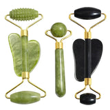 Pure Jade Roller & Gua Sha Ritual Set — Sculpt, Lift & De-Stress